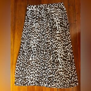 Express Animal Print Pleated Skirt